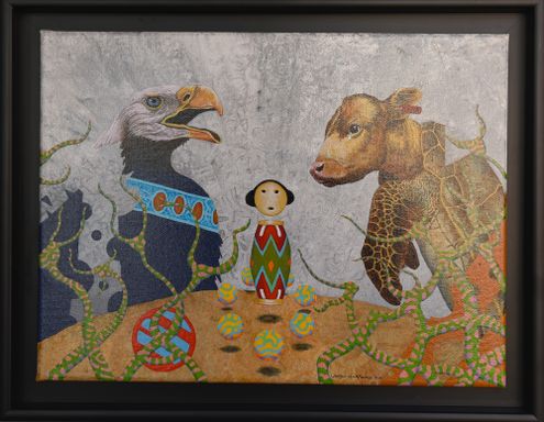 Alice in Wonderland paintings by John Hurford for sale, original paintings, devon known artist