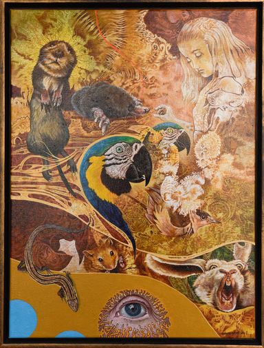 Alice in Wonderland paintings by John Hurford for sale, original paintings, devon known artist