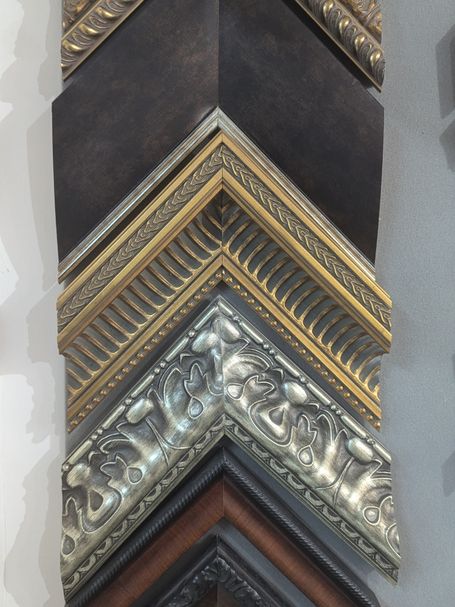 large stylised frames