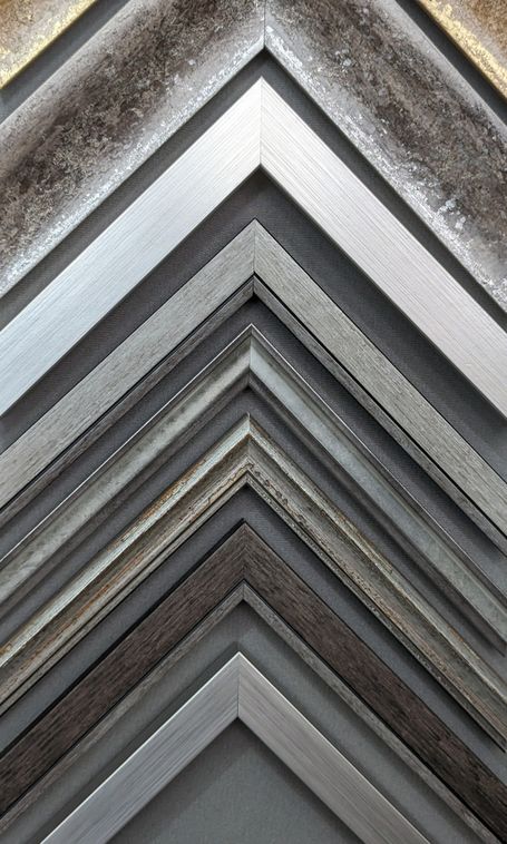 silver frames ( wood)